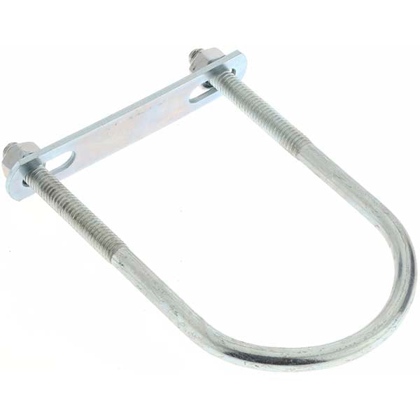 Value Collection C94191 Round U-Bolt Without Mount Plate, 5/16-18 UNC, 3" Thread Length, for 2" Pipe, Steel