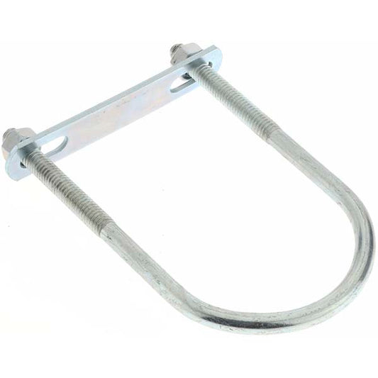 Value Collection C94191 Round U-Bolt Without Mount Plate, 5/16-18 UNC, 3" Thread Length, for 2" Pipe, Steel