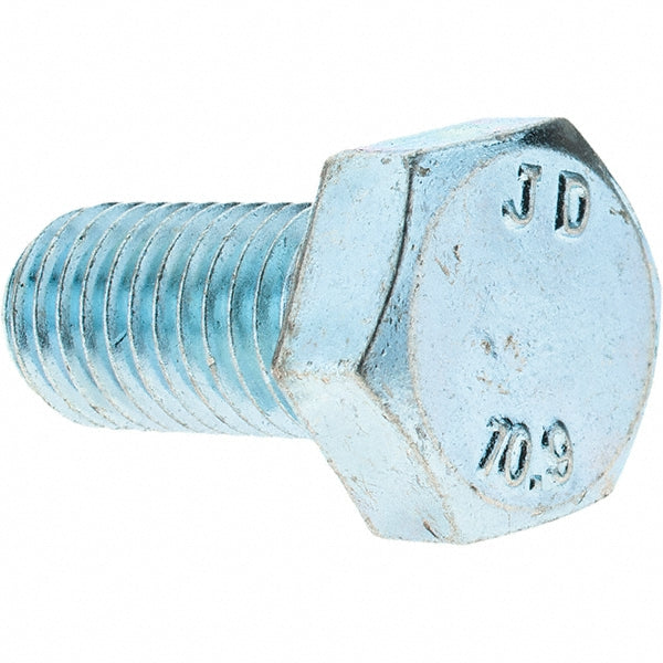 Value Collection C90416 Hex Head Cap Screw M12 x 1.75 x 25 mm, Grade 10.9 Steel, Zinc-Plated