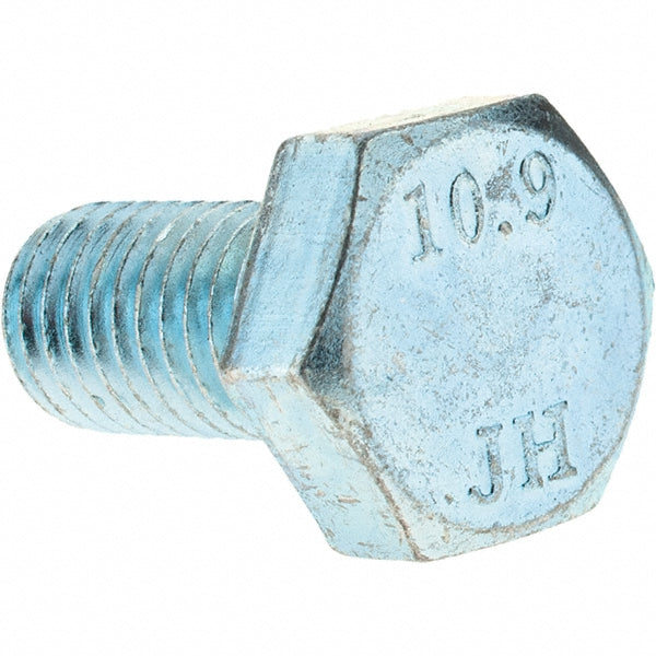 Value Collection C90401 Hex Head Cap Screw M10 x 1.50 x 20 mm, Grade 10.9 Steel, Zinc-Plated