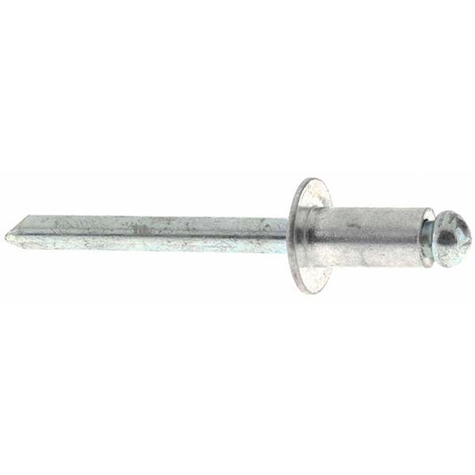 Value Collection C88110 Open End Blind Rivet Size 84, Dome Head, Aluminum Body, Steel Mandrel