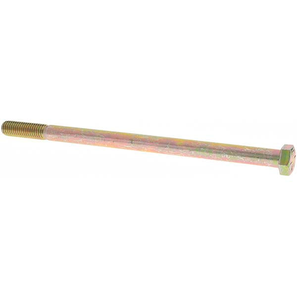 Value Collection C704248 Hex Head Cap Screw 1/2-13 x 9", Grade 8 Steel, Zinc Yellow Dichromate Finish
