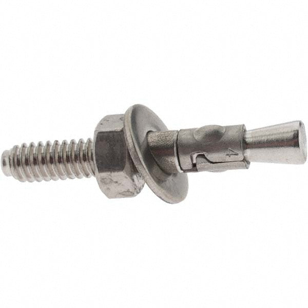 Value Collection KP9817 Concrete Wedge Anchor 1/4" Dia, 1-3/4" OAL, 1-1/8" Min Embedment
