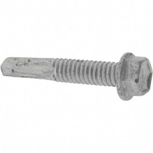Value Collection KP84454 #12, Hex Washer Head, Hex Drive, 1-1/4" Length Under Head, #4 Point, Self Drilling Screw