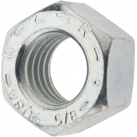 Value Collection KP86165 Hex Nut 5/8-11, Grade 8 Steel, Zinc Yellow Dichromate Finish