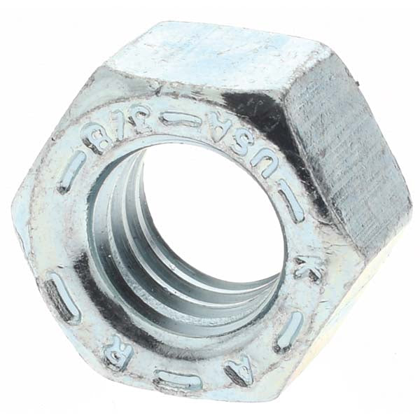Value Collection KP86161 Hex Nut 3/8-16, Grade 8 Steel, Zinc Yellow Dichromate Finish