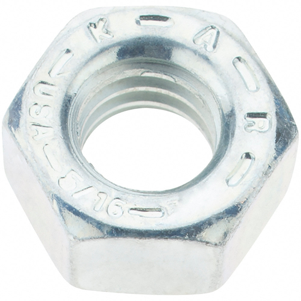 Value Collection KP86160 Hex Nut 5/16-18, Grade 8 Steel, Zinc Yellow Dichromate Finish