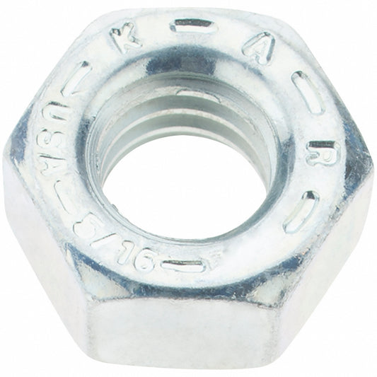 Value Collection KP86160 Hex Nut 5/16-18, Grade 8 Steel, Zinc Yellow Dichromate Finish