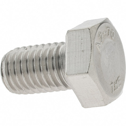 Value Collection 47340 Hex Head Cap Screw M12 x 1.75 x 20 mm, Grade 18-8 & Austenitic Grade A2 Stainless Steel