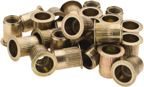 Value Collection 45209 3/8-24, 0.53 Insert Diam, 0.69" OAL, Knurled Body Open End Threaded Insert