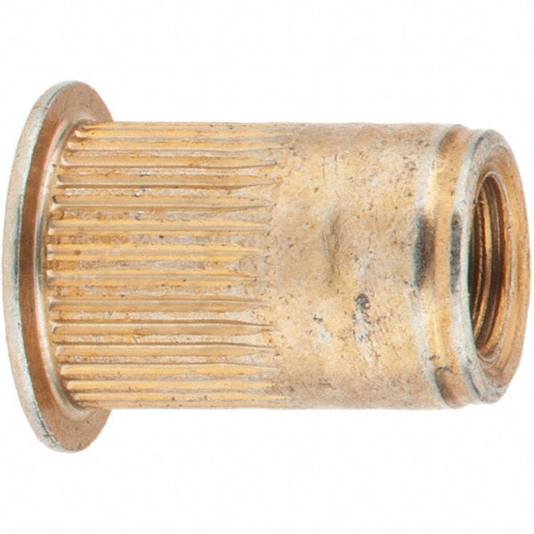 Value Collection 45205 1/4-28, 0.39 Insert Diam, 0.58" OAL, Knurled Body Open End Threaded Insert