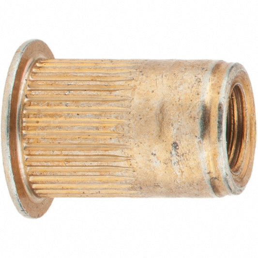 Value Collection 45205 1/4-28, 0.39 Insert Diam, 0.58" OAL, Knurled Body Open End Threaded Insert