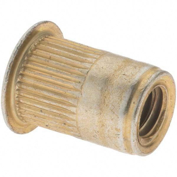 Value Collection 45204 1/4-20, 0.39 Insert Diam, 0.58" OAL, Knurled Body Open End Threaded Insert