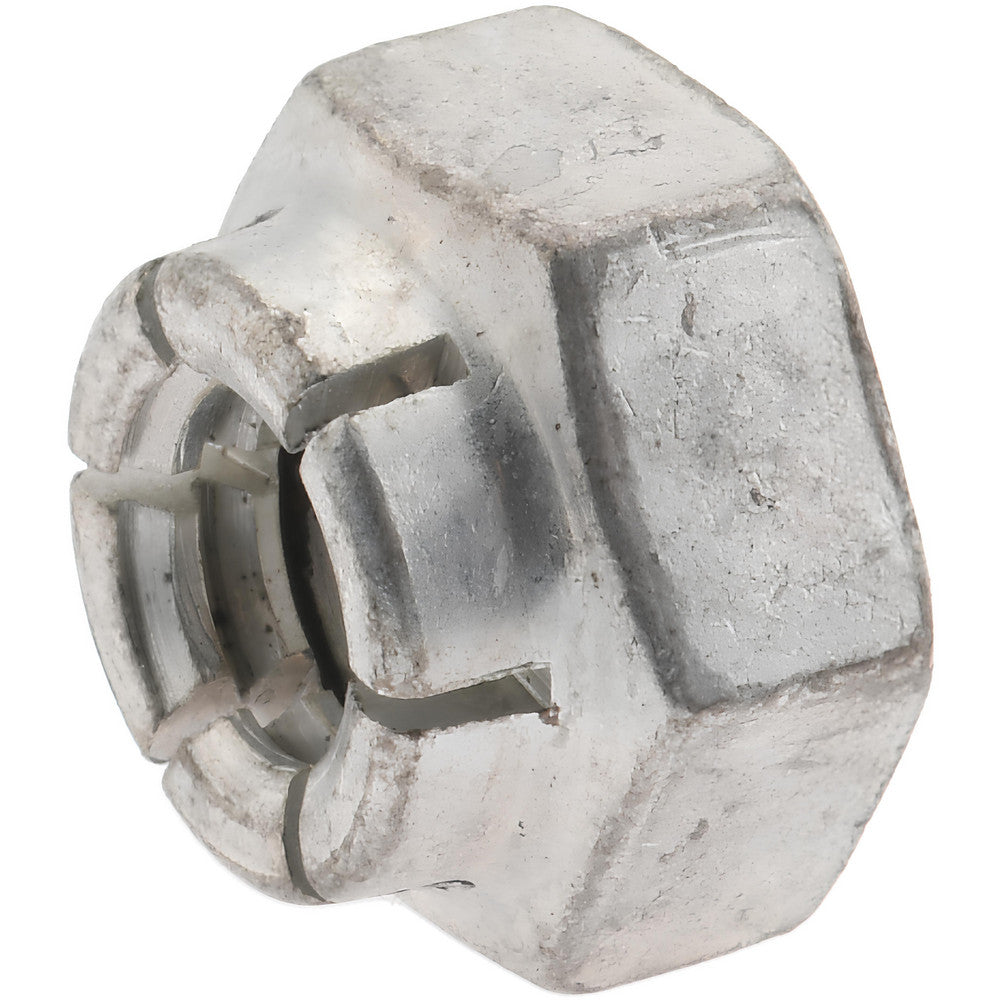 Value Collection 440003 Hex Lock Nut Expanding Flex Top, 1/4-20, Grade 2 Steel, Cadmium-Plated