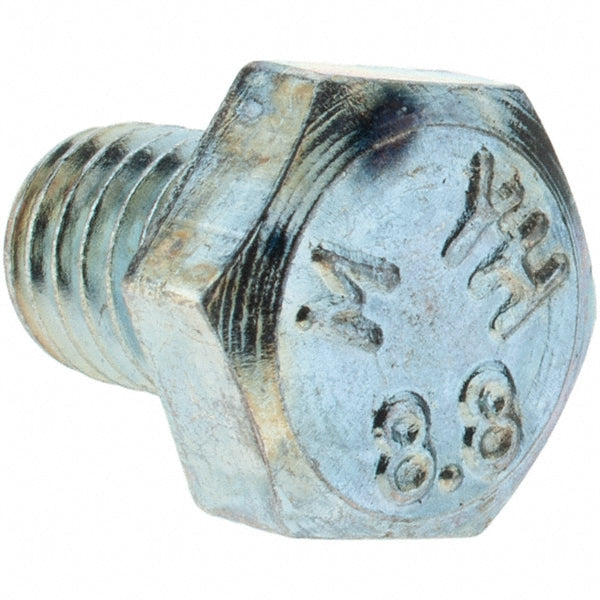 Value Collection 42050 Hex Head Cap Screw M8 x 1.25 x 10 mm, Grade 8.8 Steel, Zinc-Plated