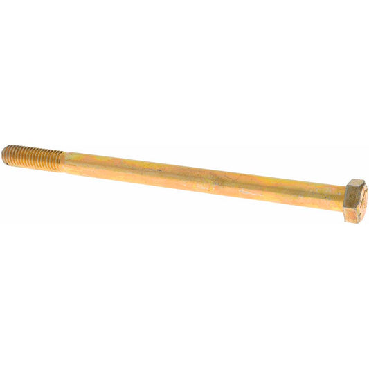 Value Collection 39124 Hex Head Cap Screw 1/2-13 x 8", Grade 8 Steel, Zinc Yellow Dichromate Finish