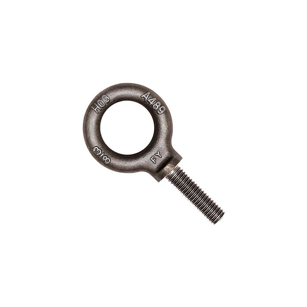 Value Collection 38622 Fixed Lifting Eye Bolt With Shoulder, 1,300 lb Capacity, 3/8-16 Thread, Grade 1030 Steel