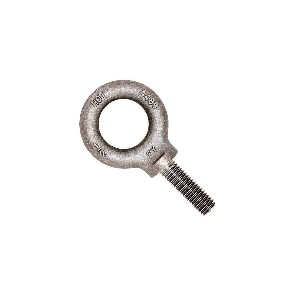 Value Collection 38624 Fixed Lifting Eye Bolt With Shoulder, 2,400 lb Capacity, 1/2-13 Thread, Grade 1030 Steel