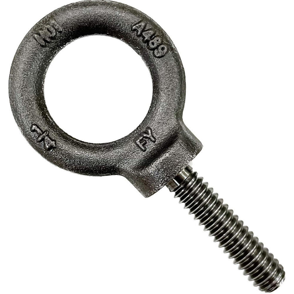 Value Collection 38620 Fixed Lifting Eye Bolt With Shoulder, 500 lb Capacity, 1/4-20 Thread, Grade 1030 Steel