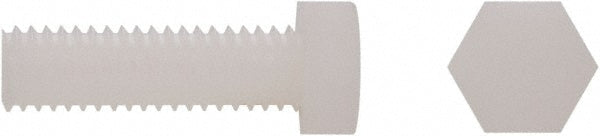 Electro Hardware HHCS-38-1.000-N Hex Head Cap Screw 3/8-16 x 1", Grade 6/6 Nylon, Uncoated