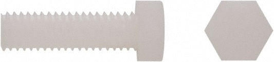 Electro Hardware HHCS-38-1.000-N Hex Head Cap Screw 3/8-16 x 1", Grade 6/6 Nylon, Uncoated