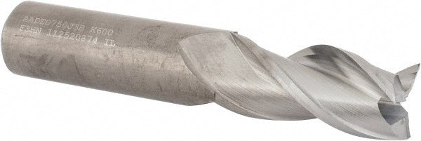 Kennametal 3854762 Square End Mill 3/4'' Dia, 1-1/2'' LOC, 3/4'' Shank Dia, 4'' OAL, 3 Flutes, Solid Carbide