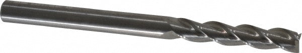 Kennametal 3658819 Square End Mill 1/4'' Dia, 1-1/4'' LOC, 1/4'' Shank Dia, 3-1/4'' OAL, 3 Flutes, Solid Carbide