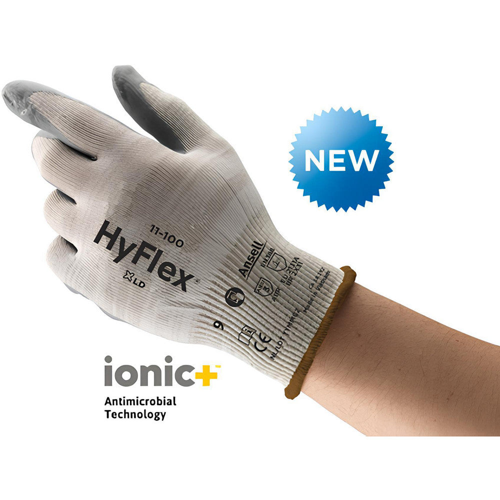 Ansell 205591 Series 11-100 General Purpose Work Gloves Medium, Nitrile-Coated X-Static Yarn