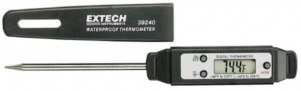 Extech 39240 Digital Thermometer & Probe 392 &deg F, Stainless Steel Probe Sensor