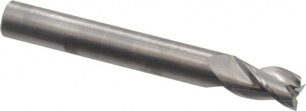 Kennametal 3658815 Square End Mill 1/4'' Dia, 3/8'' LOC, 1/4'' Shank Dia, 2'' OAL, 3 Flutes, Solid Carbide