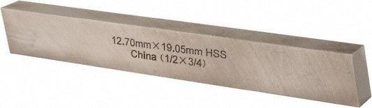 Cleveland C44647 Tool Bit Blank 1/2" Wide, 3/4" High, 6" Long, M2 High-Speed Steel, Rectangle