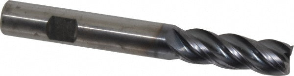 Kennametal 4071919 Square End Mill 1/2'' Dia, 1-1/2'' LOC, 1/2'' Shank Dia, 4'' OAL, 4 Flutes, Solid Carbide