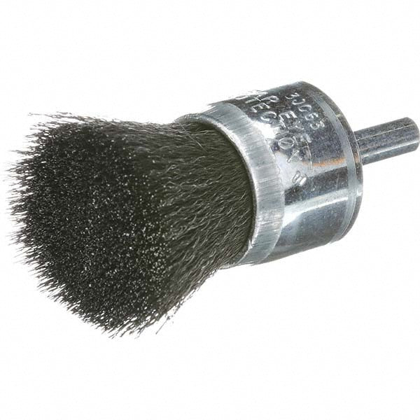 Osborn 0003006300 End Brush 1" Dia, Steel, Crimped Wire