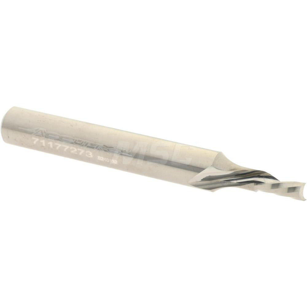 Accupro 71177273 Spiral Router Bit 0.125" Dia, 0.25" LOC, 1/4" Shank Dia, Downcut