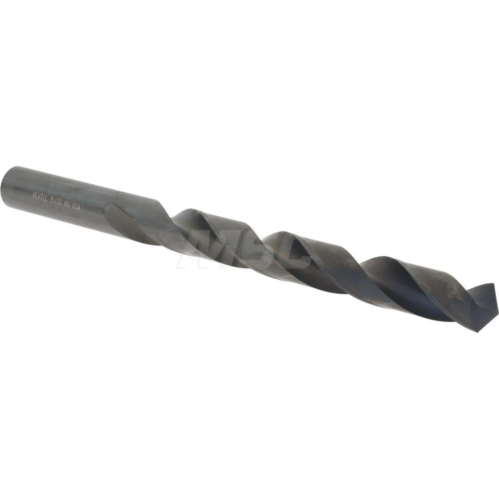 Hertel 71205892 Jobber Length Drill Bit 15/32" Dia, 118 &deg, High Speed Steel