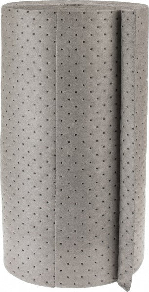 Brady SPC Sorbents MRO30P Sorbent Roll Universal Use, Heavy Weight, 150' Long, 30" Wide, 49 gal Capacity, Gray