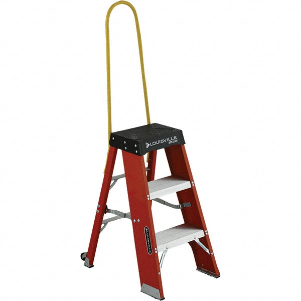 Louisville FY8003-S55S56 3-Step Fiberglass Step Ladder Type IAA, 3' High