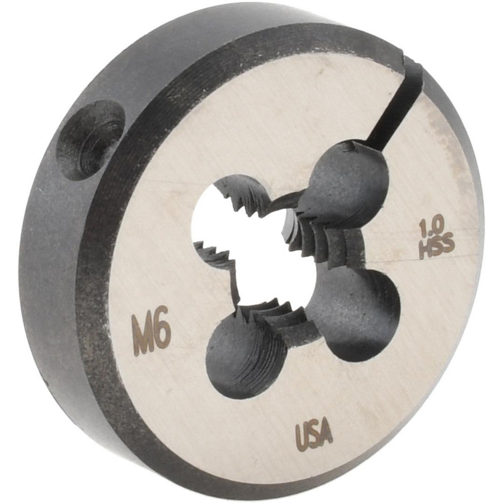 Cle-Line C65757 Round Die M6x1, High Speed Steel