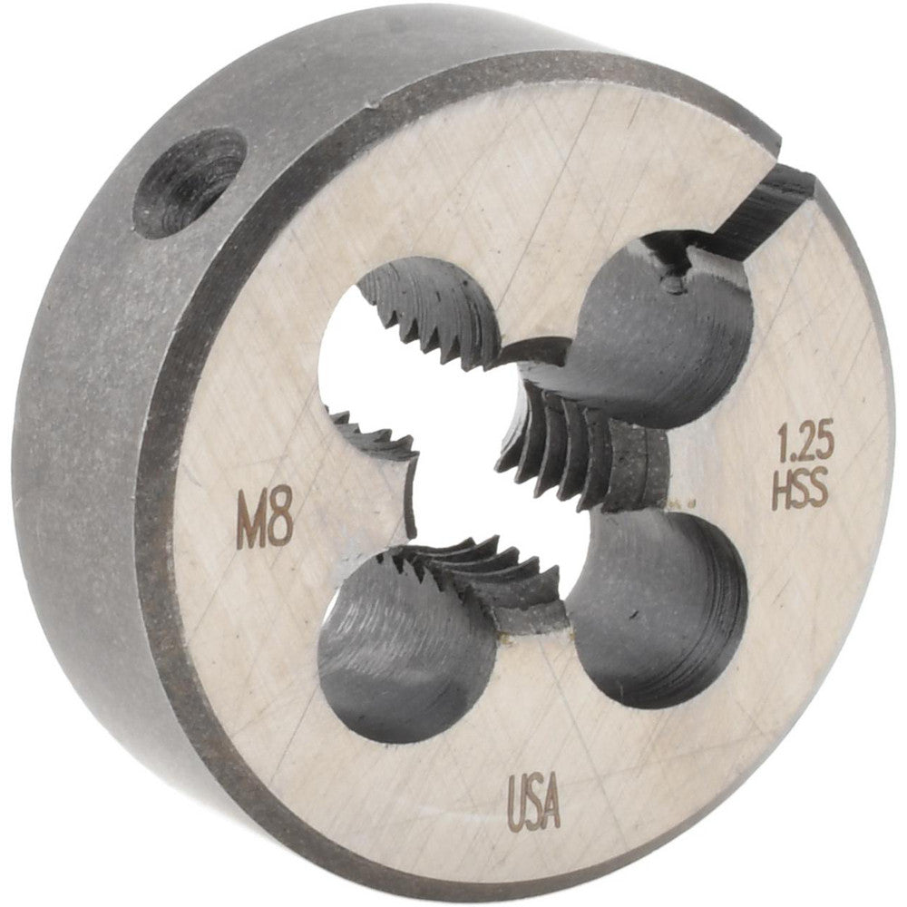 Cle-Line C65813 Round Die M8x1.25, 1" OD, High Speed Steel