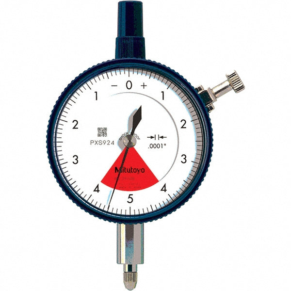 Mitutoyo 2910A-10 Dial Drop Indicator 0.0080" Max Measurement, 4-0-4 Dial Reading, 0.000100" Accuracy