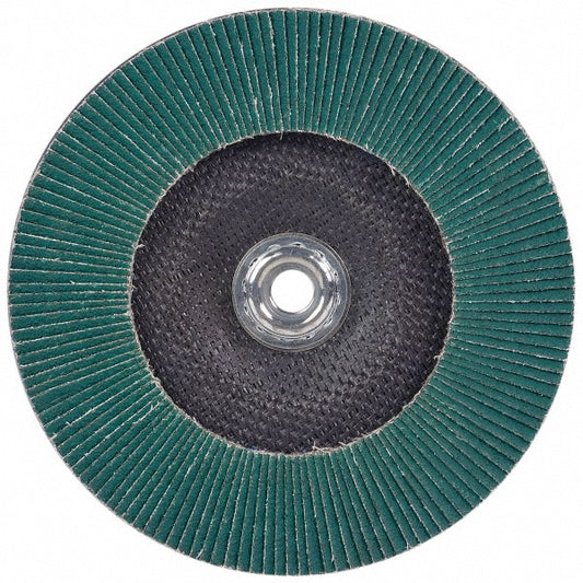 3M 7010327323 Flap Disc 7/8" Hole, 40 Grit, Zirconia Alumina, Type 27