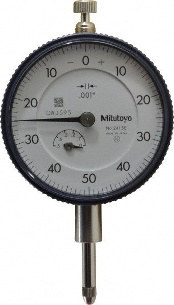 Mitutoyo 2415A Dial Drop Indicator 0.5000" Max Measurement, 0-50-0 Dial Reading, 0.001000" Accuracy