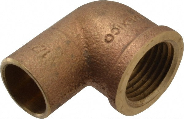 NIBCO B063850 Cast Copper Pipe 90 &deg Elbow 1/2" Fitting, C x F, Pressure Fitting