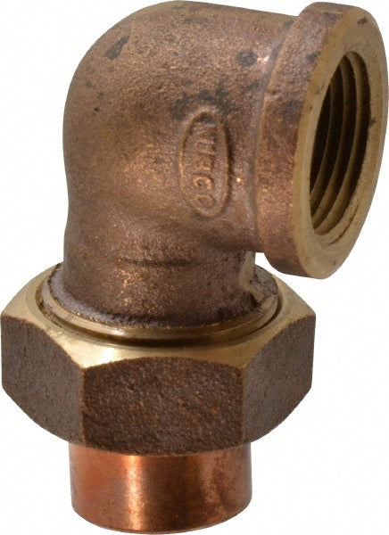 NIBCO B068600 Cast Copper Pipe 90 &deg Union Elbow 3/4" Fitting, C x F, Pressure Fitting