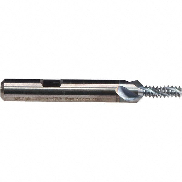 Emuge GF332106.5043 Helical Flute Thread Mill 1/4-28, Internal, 3 Flute, 8.00 mm Shank Dia, Solid Carbide