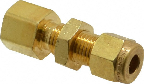 Parker 4FBC2N-B Compression Tube Bulkhead Female Connector 1/8" Thread, Compression x FNPT