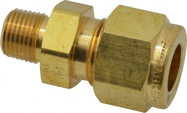 Parker 6-2 FBZ-B Compression Tube Connector 1/8" Thread, Compression x MNPT