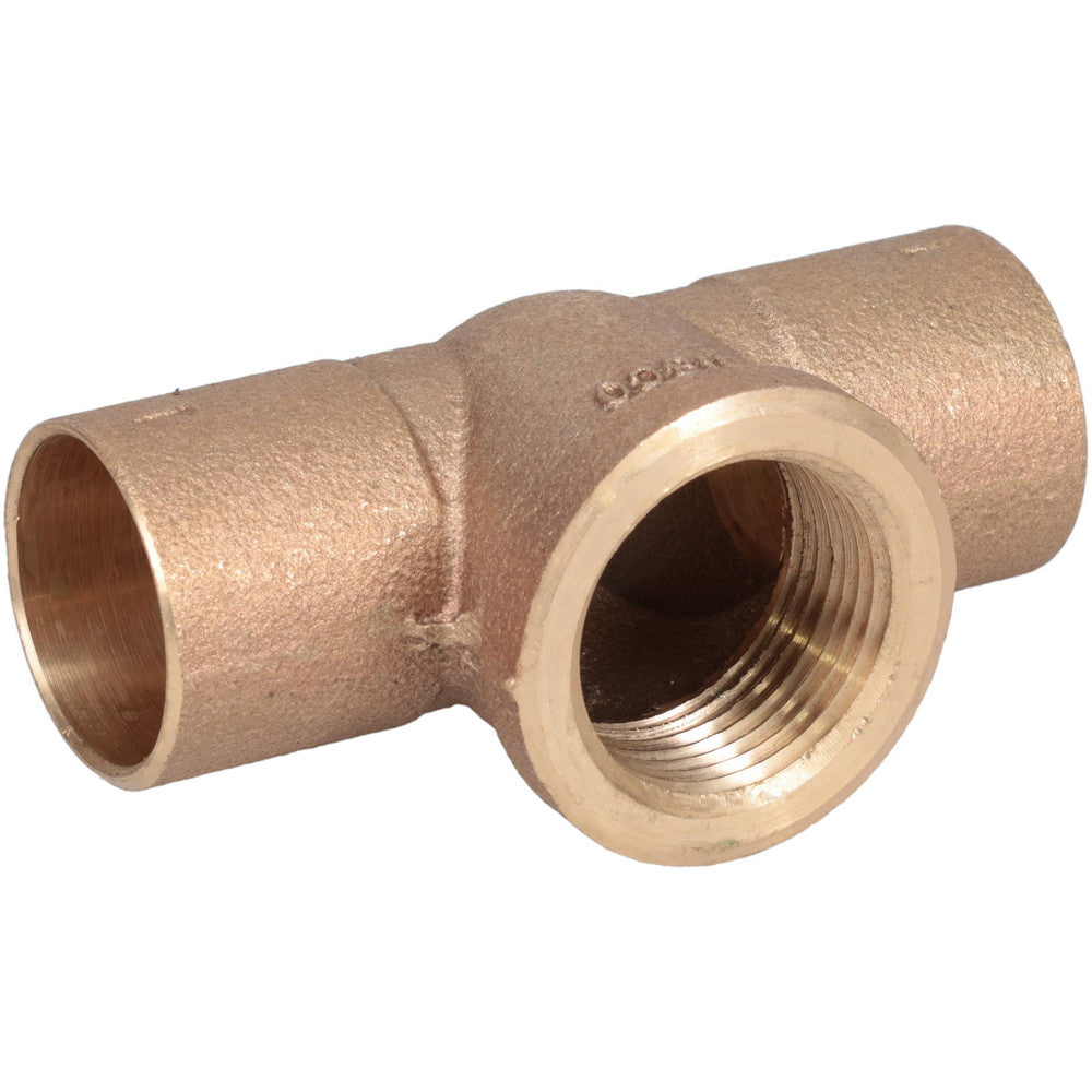 NIBCO B146400 Cast Copper Pipe Tee 1" Fitting, C x C x F, Pressure Fitting