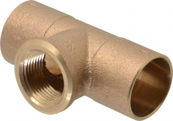 NIBCO B146450 Cast Copper Pipe Tee 1" x 1" x 3/4" Fitting, C x C x F, Pressure Fitting