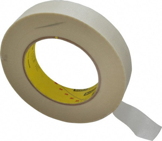 3M 7000047442 Glass Cloth Tape 1" Wide, 60 yd Long, White